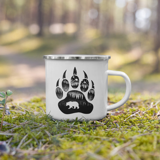 Bear Paw Enamel Mug