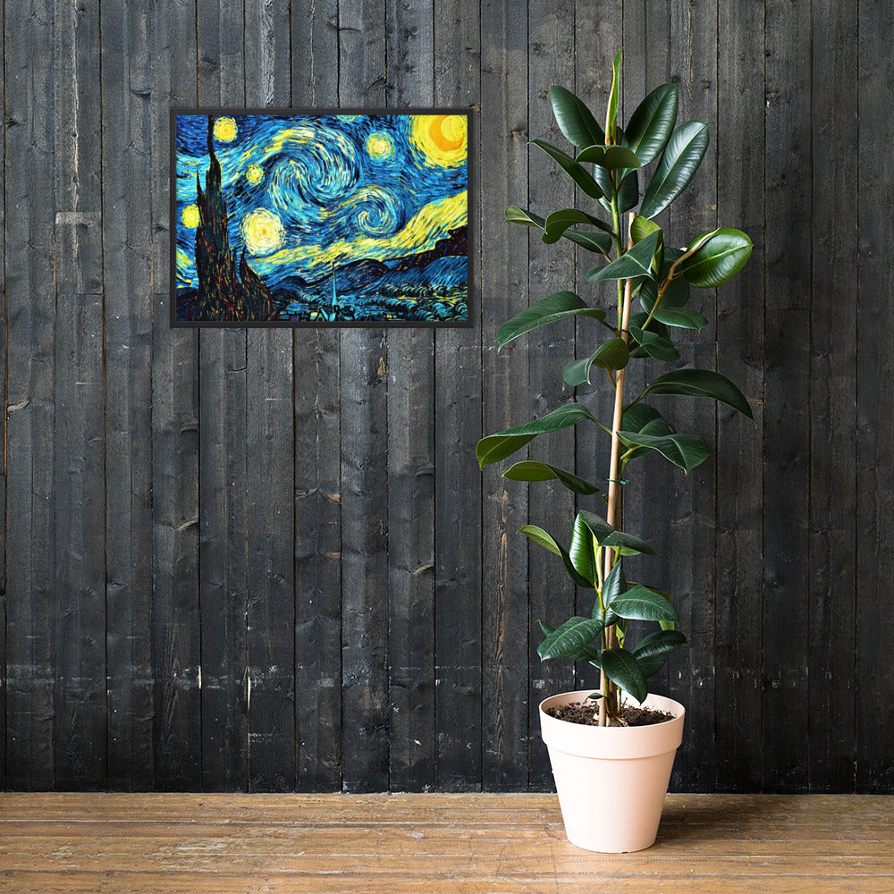 Starry Night Framed Matte Paper Poster