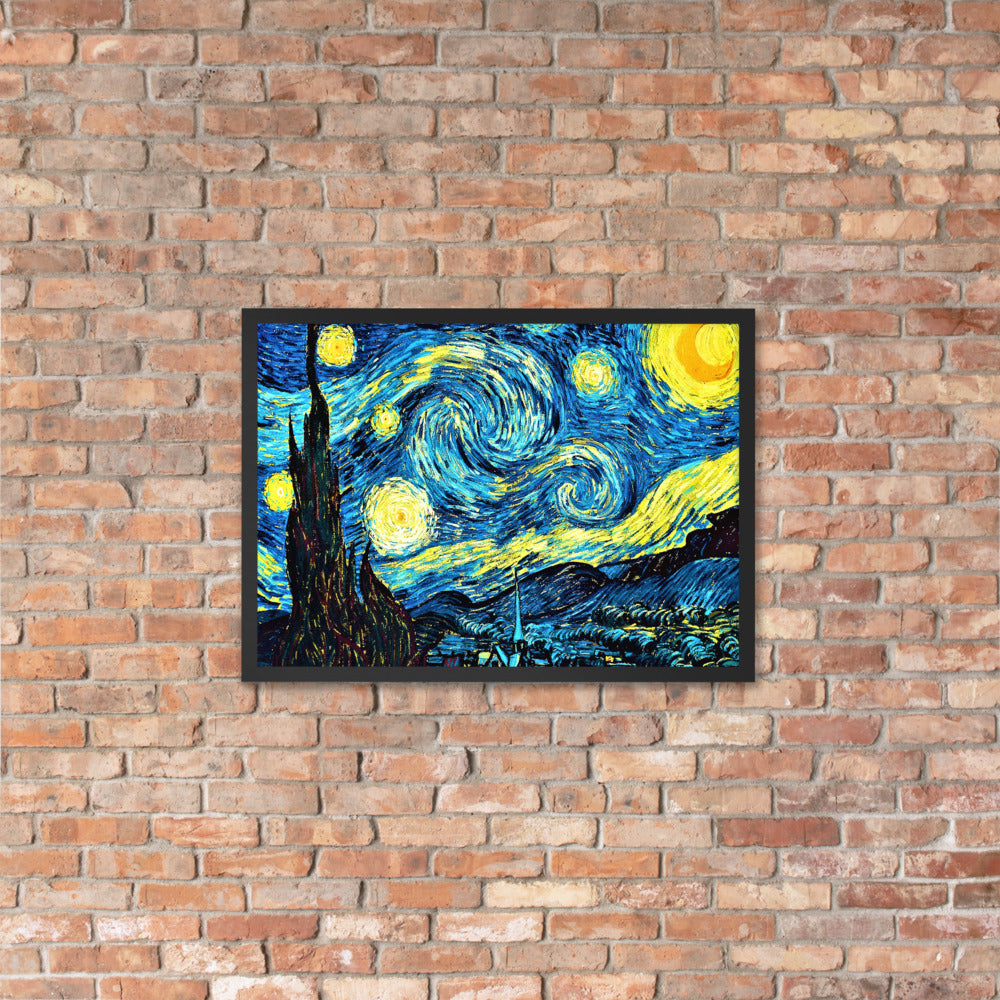 Starry Night Framed Matte Paper Poster