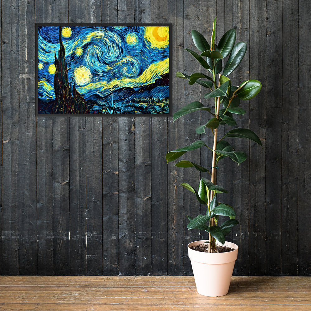 Starry Night Framed Matte Paper Poster