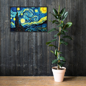 Starry Night Framed Matte Paper Poster
