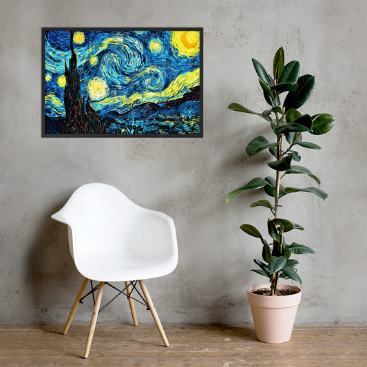 Starry Night Framed Matte Paper Poster