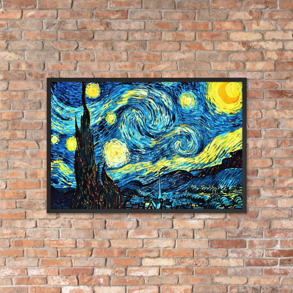 Starry Night Framed Matte Paper Poster