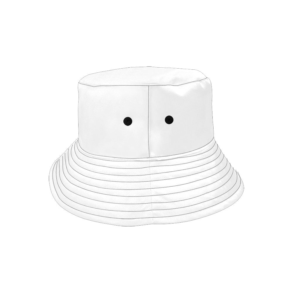 Llama Security White Printed Bucket Hat