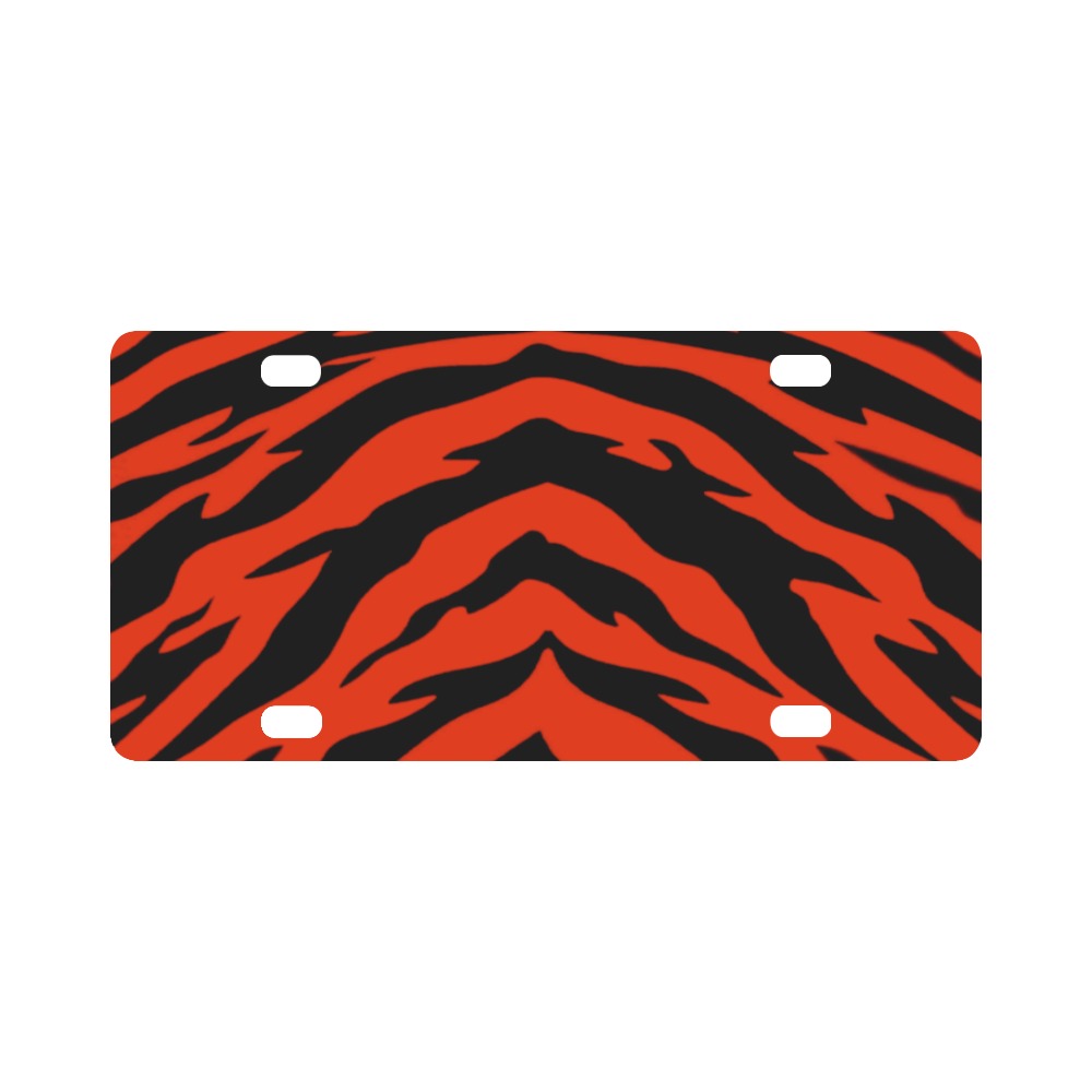 Tiger Stripe Classic License Plate