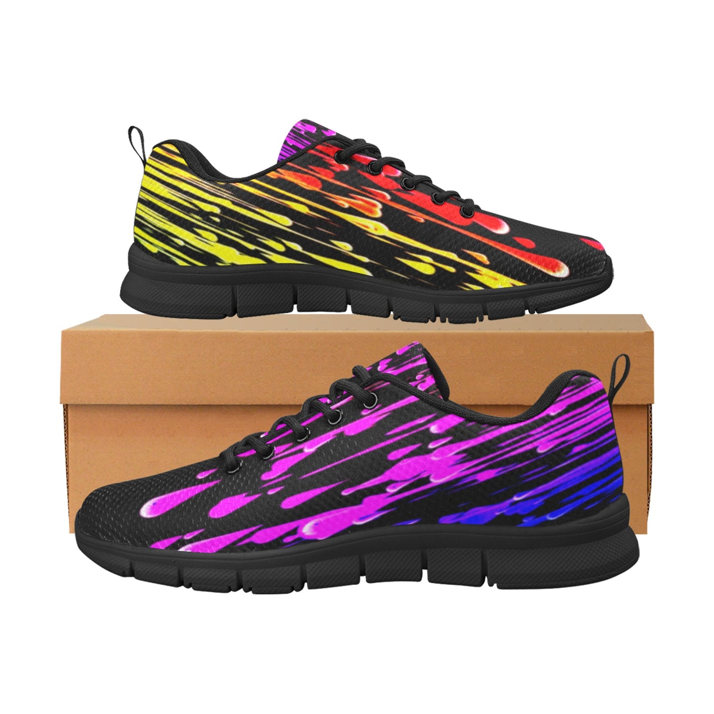 Rainbow Drip Women's Breathable Sneakers