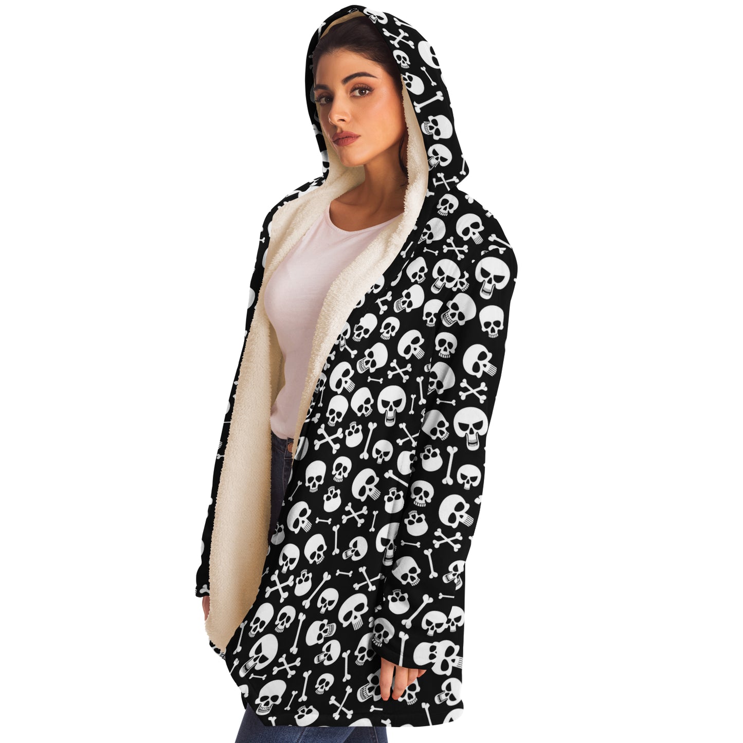 Skulls & Crossbones Hooded Cloak