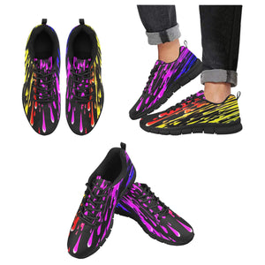 Rainbow Drip Men's Breathable Sneakers