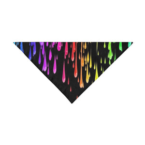 Rainbow Drip Dog Bandanna