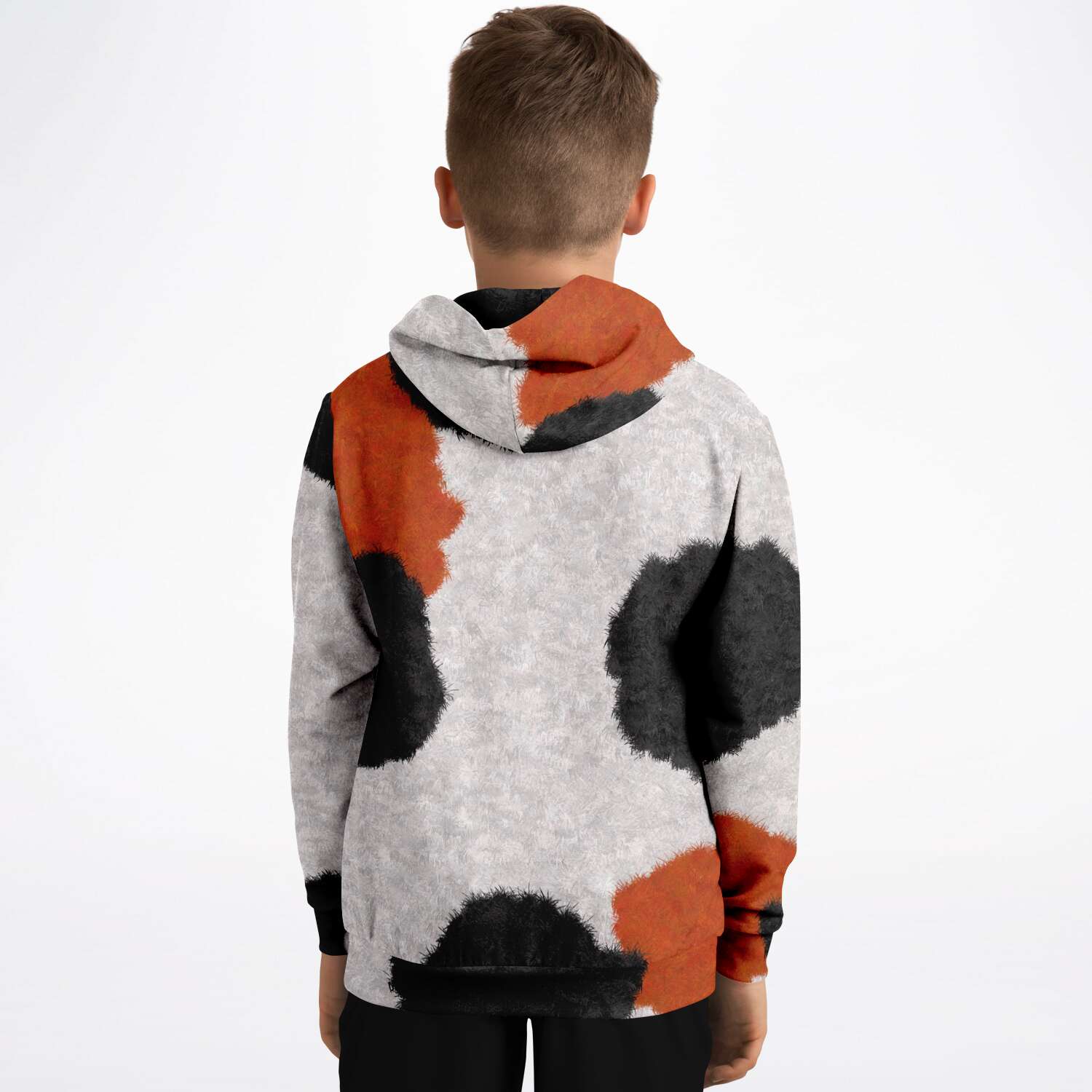 Calico Cat Fur Print Youth Pullover Hoodie