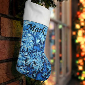 Blue Frosty Personalized Holiday Stocking