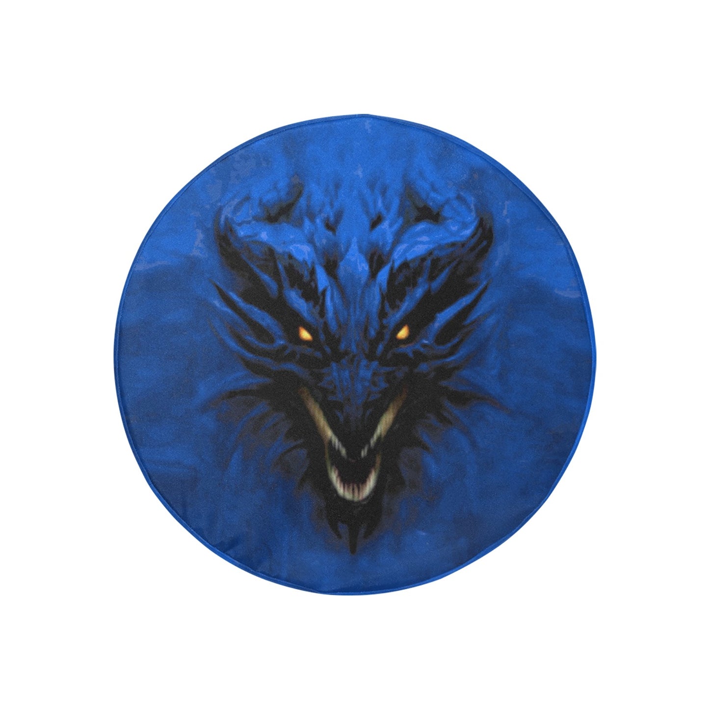 Bright Blue Shadow Dragon Spare Tire Cover Small 15"