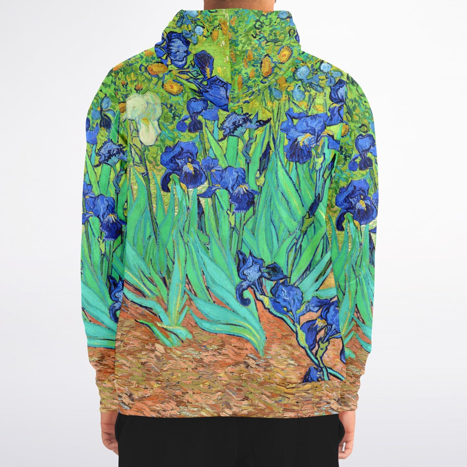 Irises by van Gogh Zip-up Hoodie