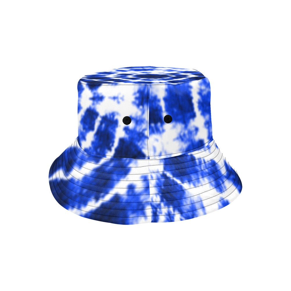 Blue Shibori Tie Dye Bucket Hat