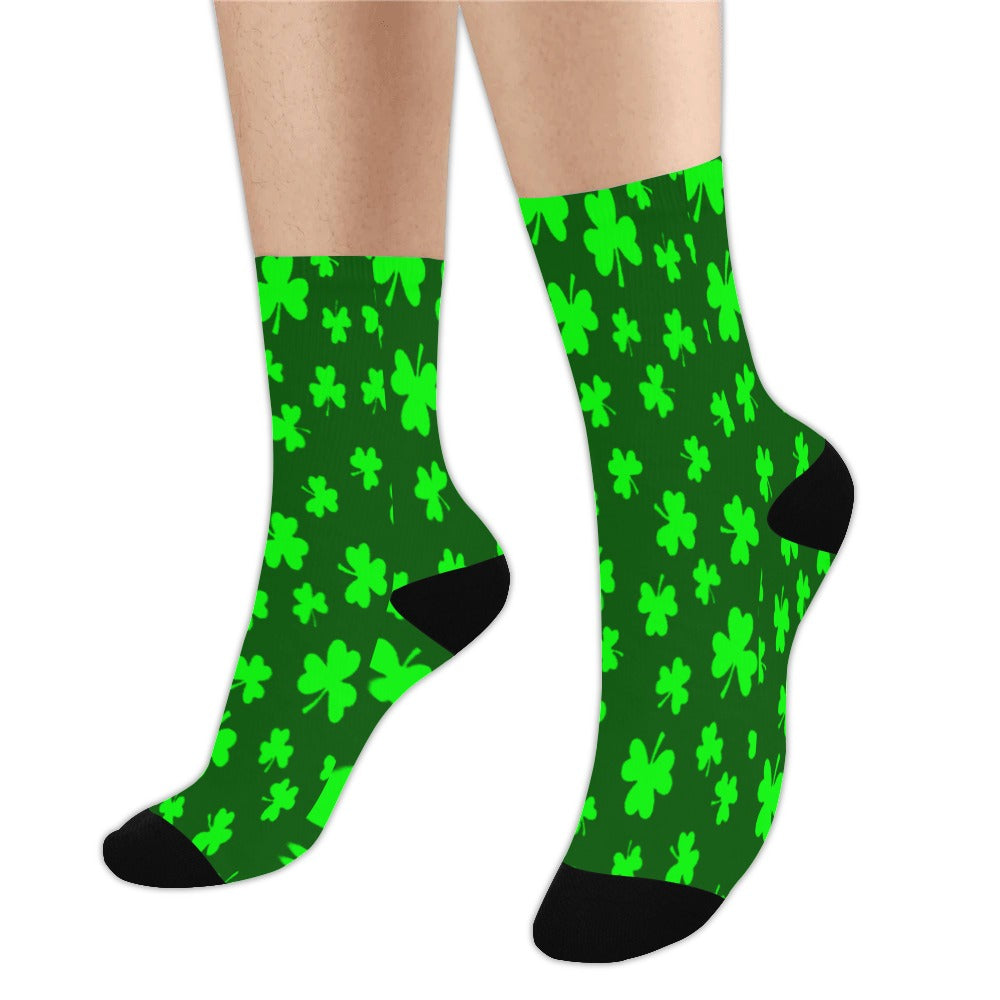 Saint Patrick's Day Shamrock Sublimated Crew Socks