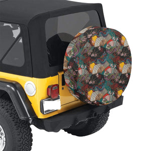 Dragons and Fans Spare Tire Cover (Medium) (16")