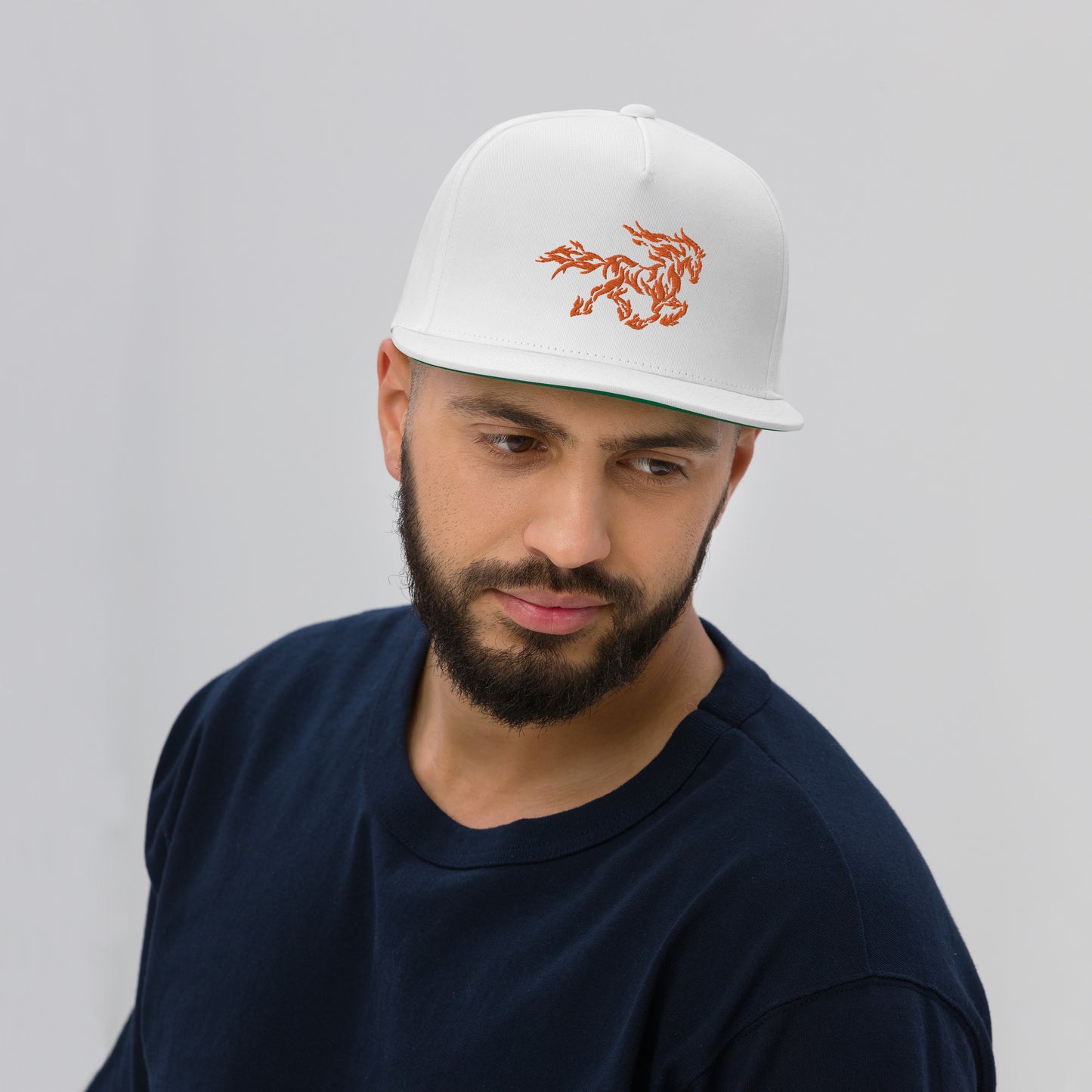 Fiery Stallion Flat Bill Cap