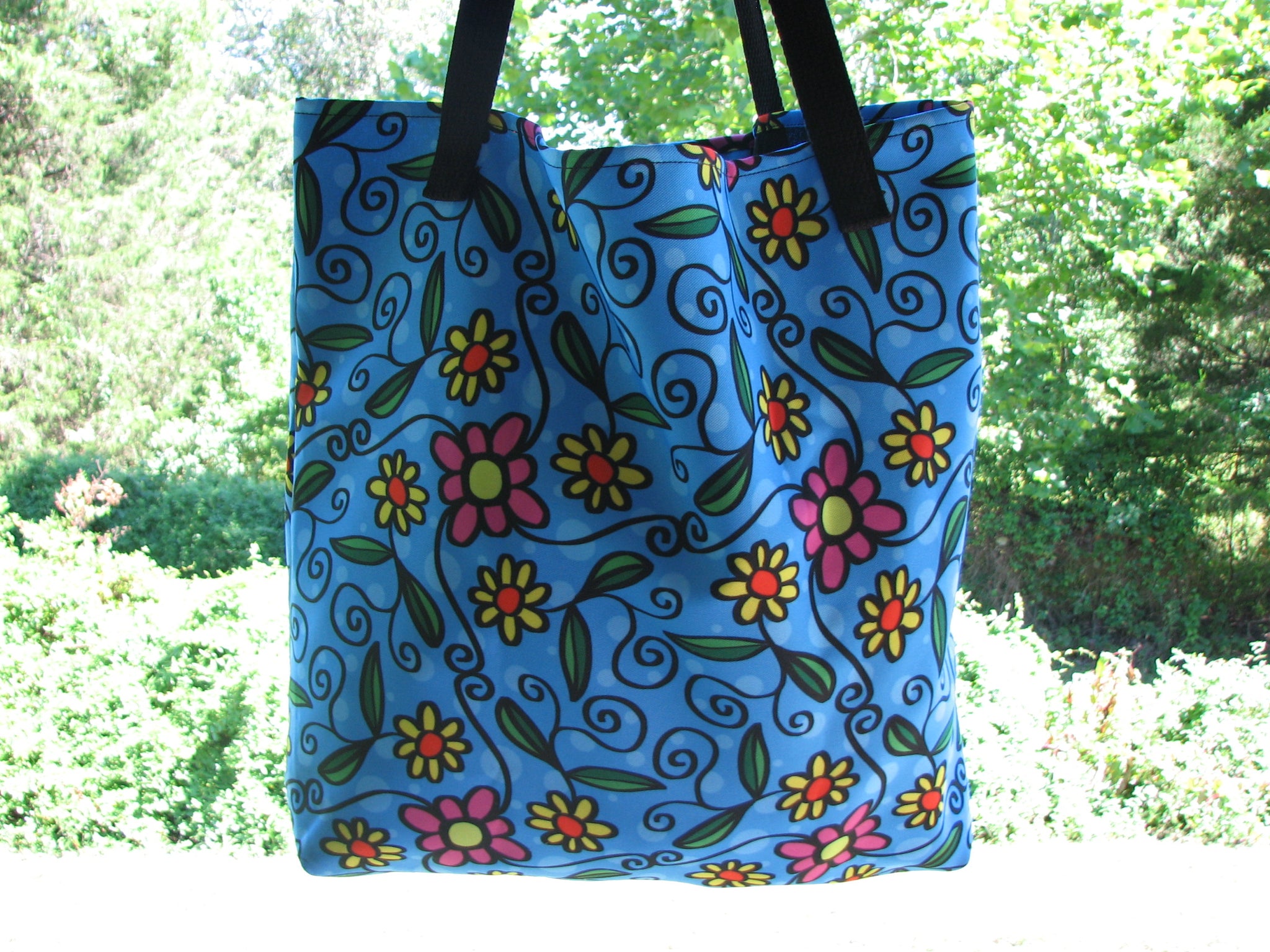 Flowers and Vines Beach Bag