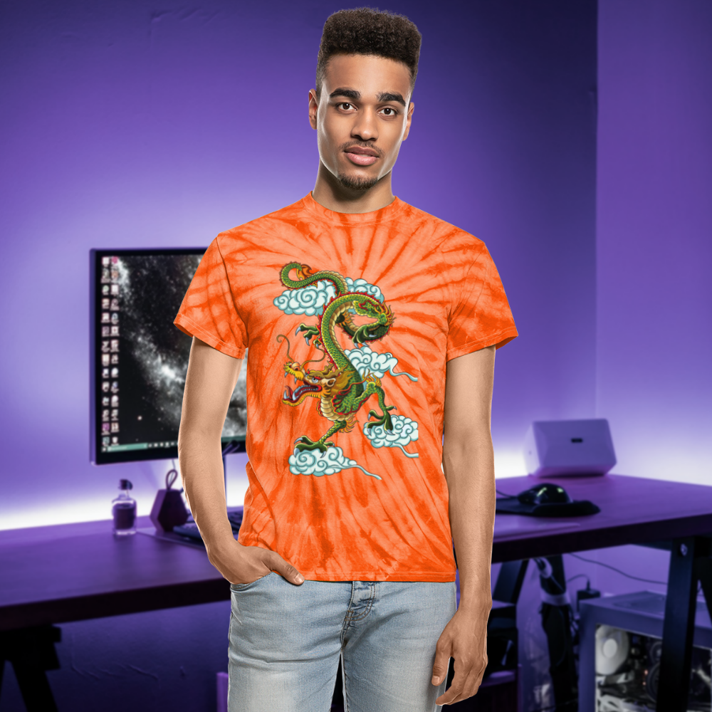 Dragon in the Clouds Unisex Tie Dye T-Shirt