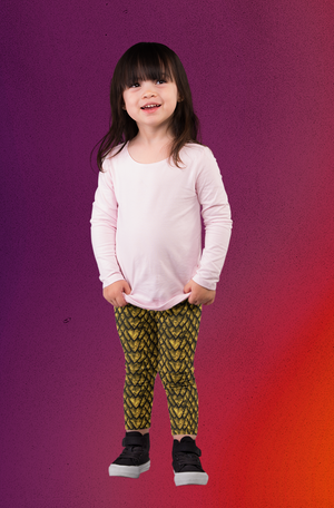 Gold Dragon Scale Kid's Leggings