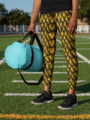 Gold Dragon Scale Youth Leggings