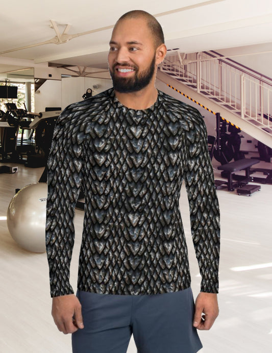 Onyx Dragon Scale Men's Rash Guard