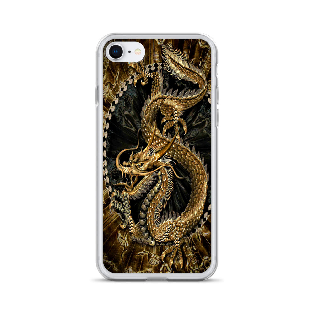 Oriental Golden Dragon iPhone Case