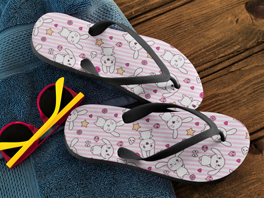 Kawaii Bunnies Flip-Flops