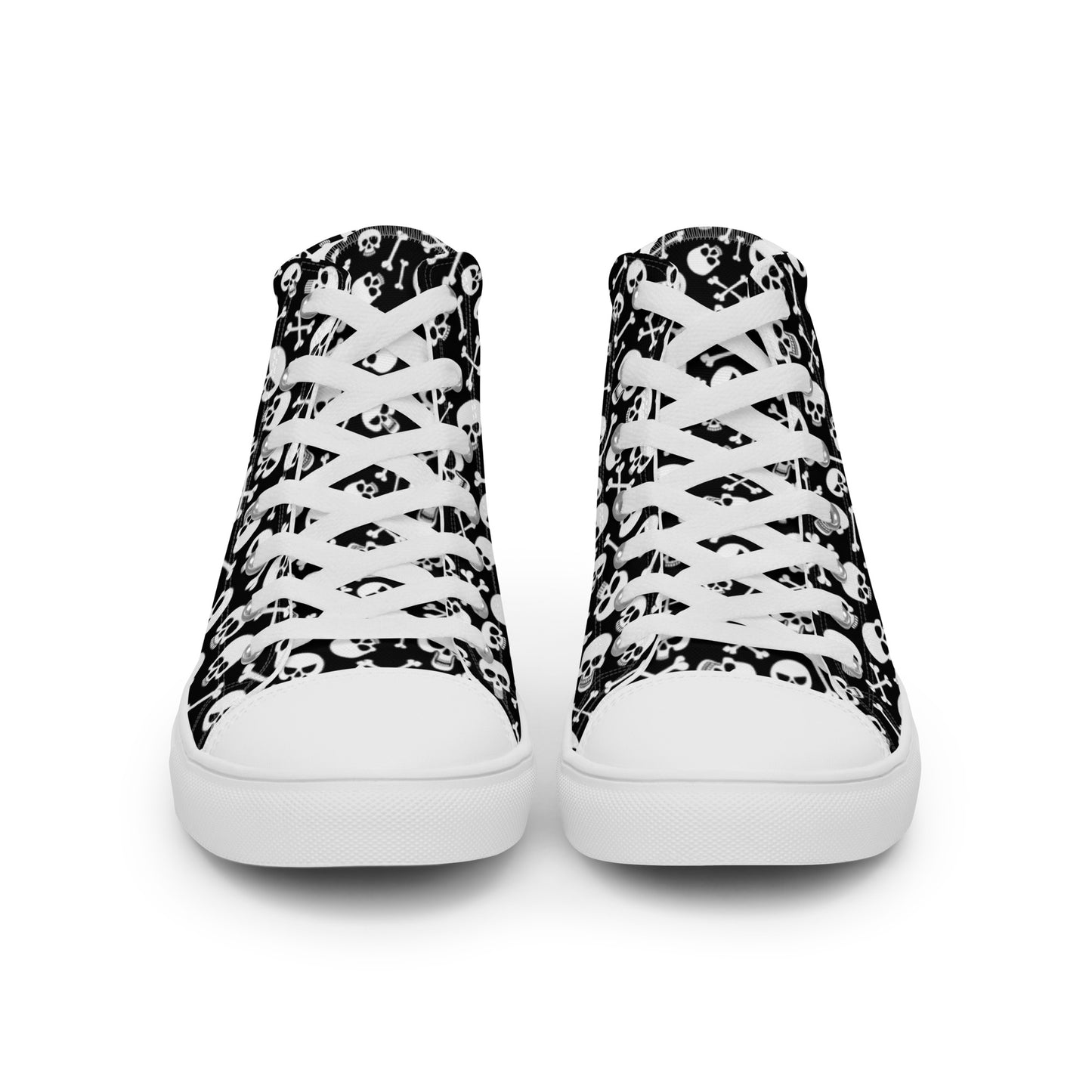 Skulls & Crossbones Men’s High Top Canvas Shoes