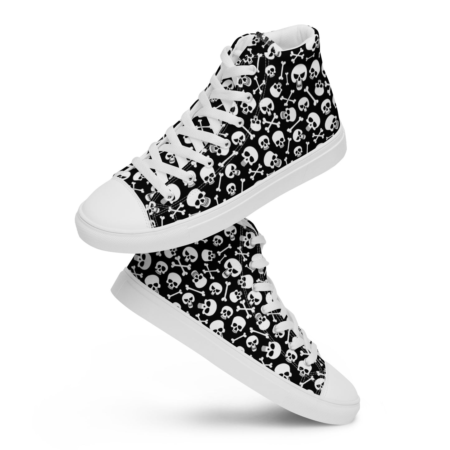 Skulls & Crossbones Men’s High Top Canvas Shoes