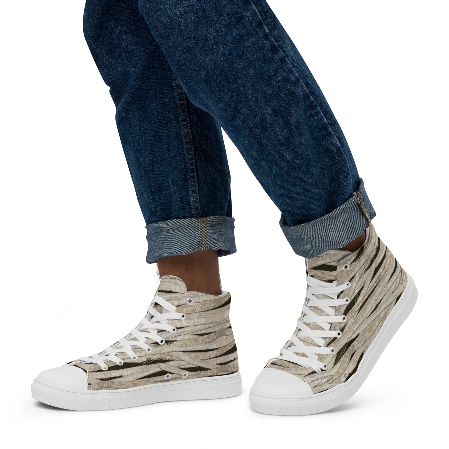 Mummy Wraps Men’s High Top Canvas Shoes