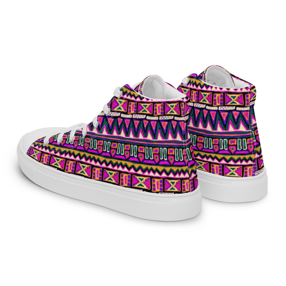 Native American Inspired Men’s High Top Canvas Shoes