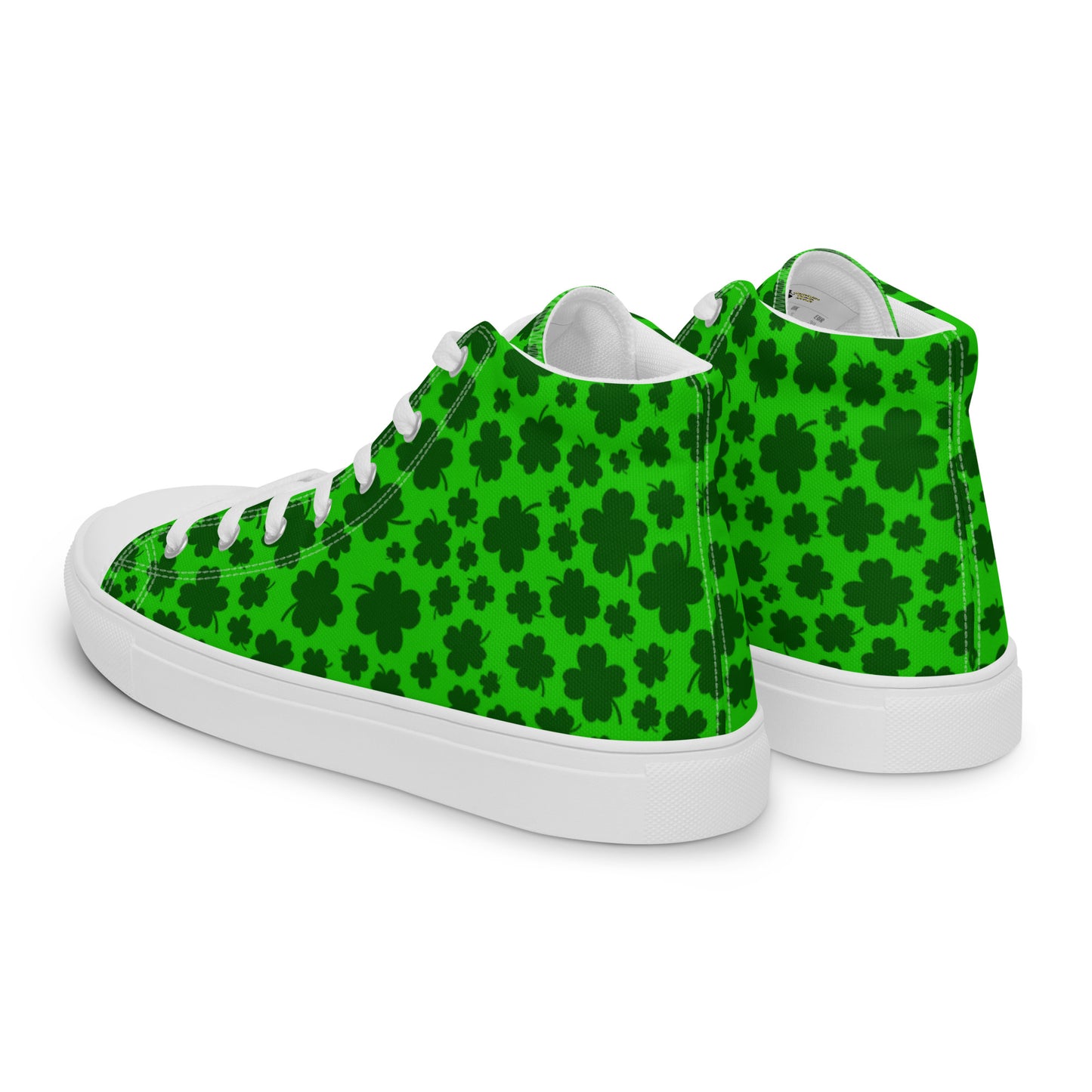 Lucky Clover Men’s High Top Canvas Shoes