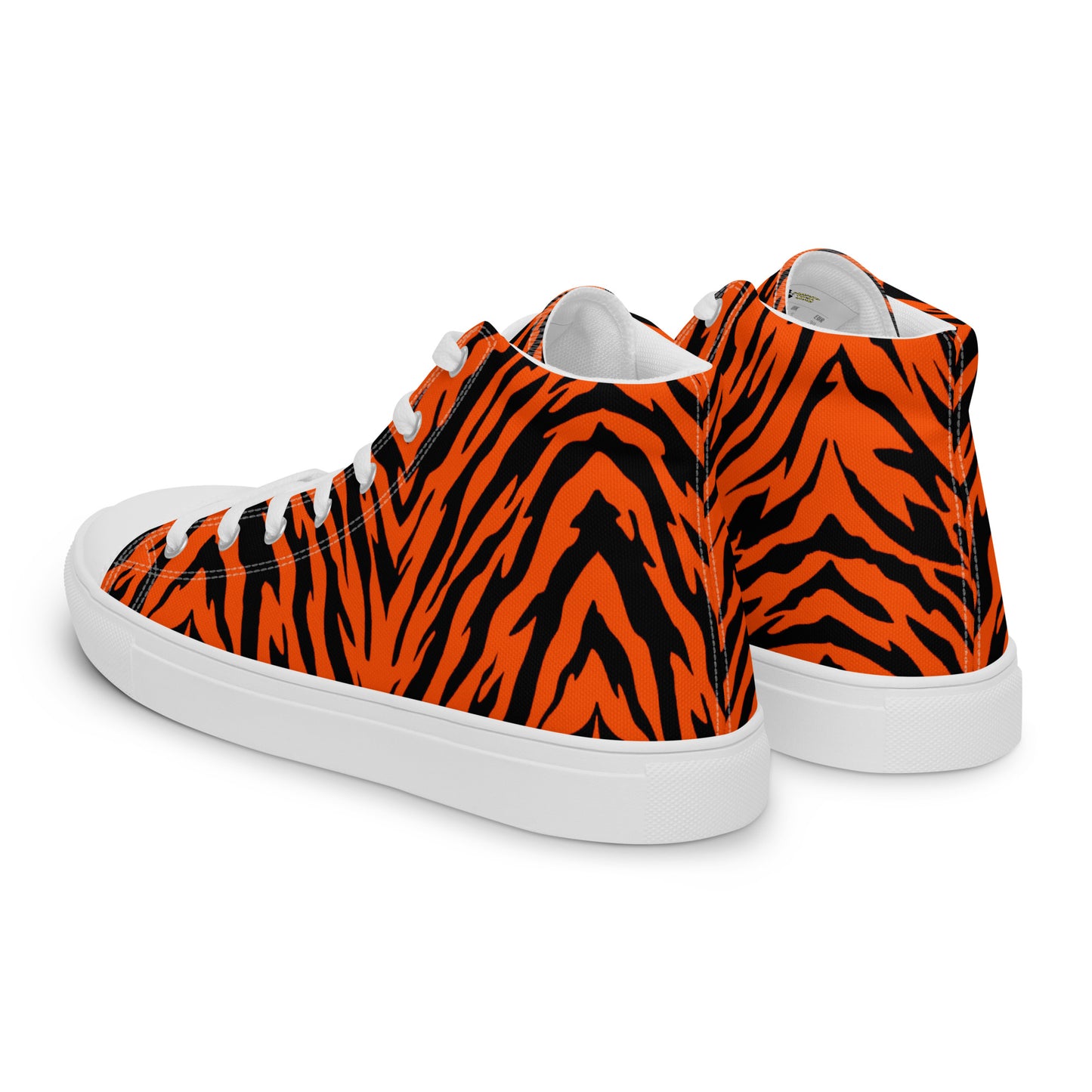 Bengal Tiger Stripe Men’s High Top Canvas Shoes