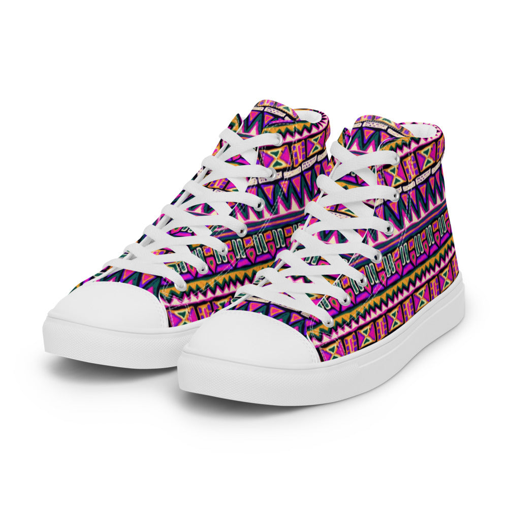 Native American Inspired Men’s High Top Canvas Shoes