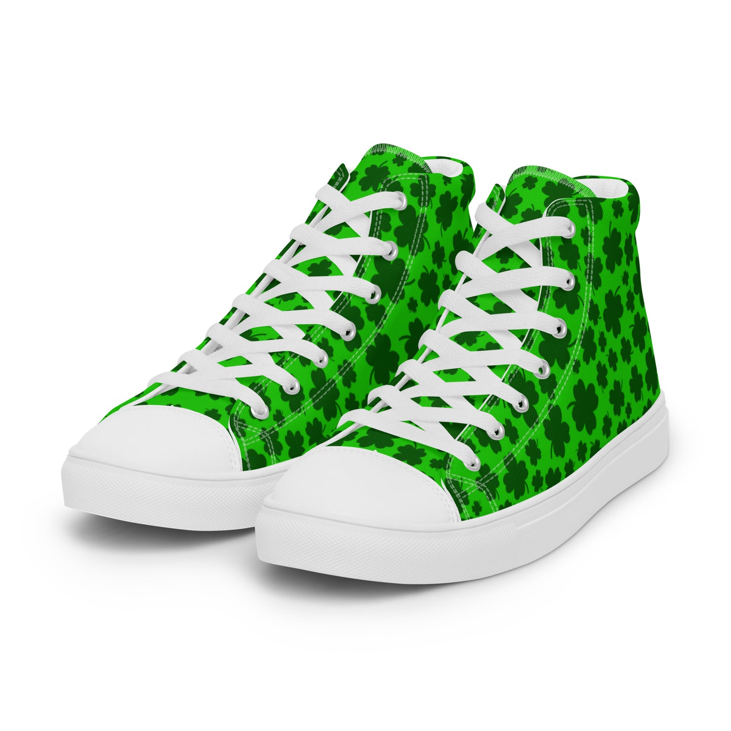 Lucky Clover Men’s High Top Canvas Shoes