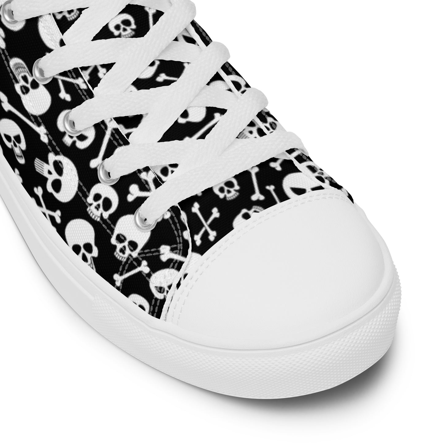 Skulls & Crossbones Men’s High Top Canvas Shoes