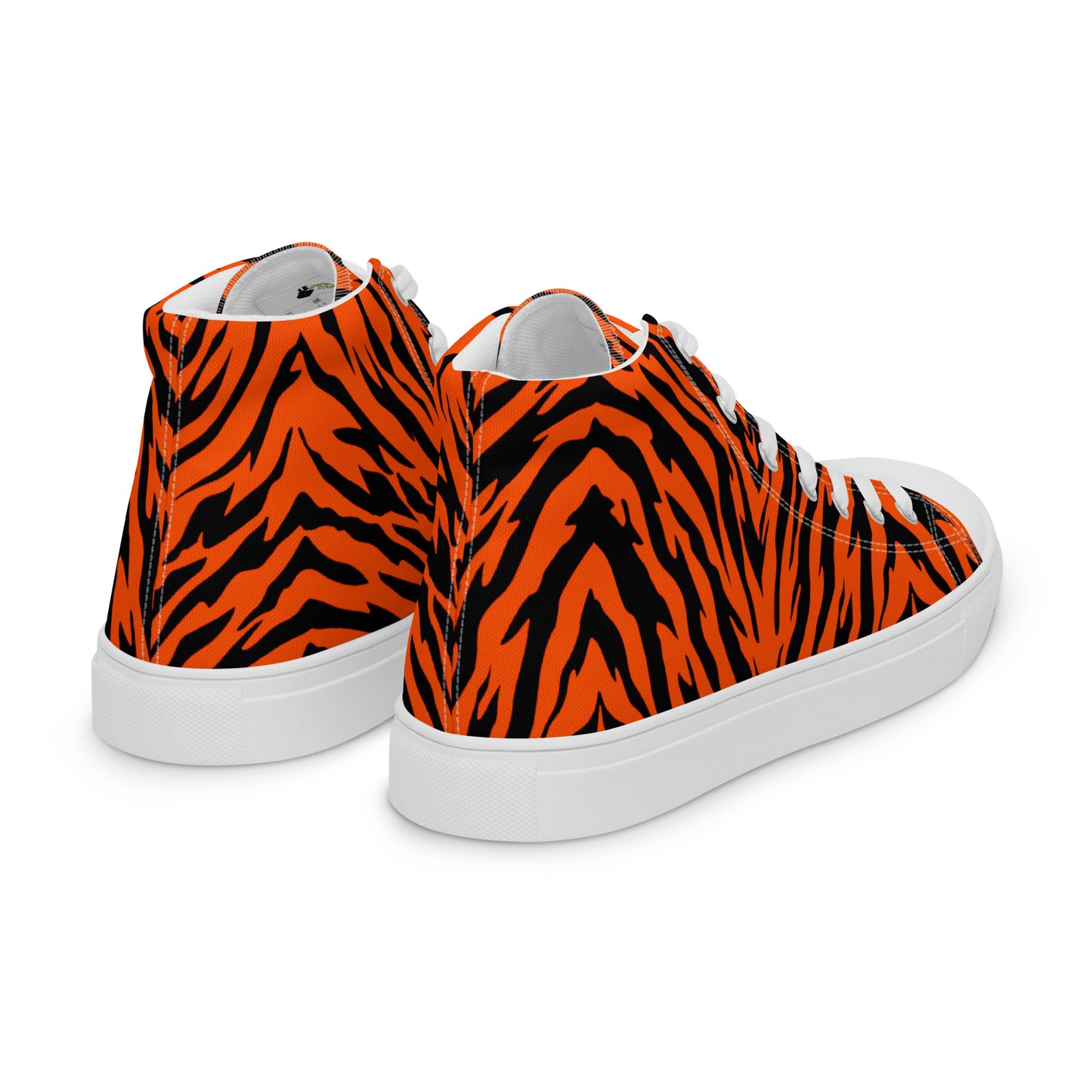 Bengal Tiger Stripe Men’s High Top Canvas Shoes