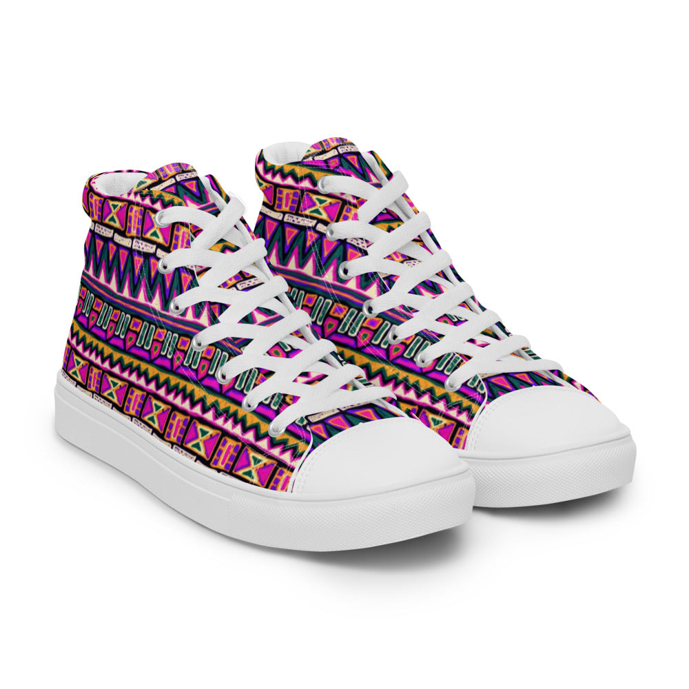 Native American Inspired Men’s High Top Canvas Shoes