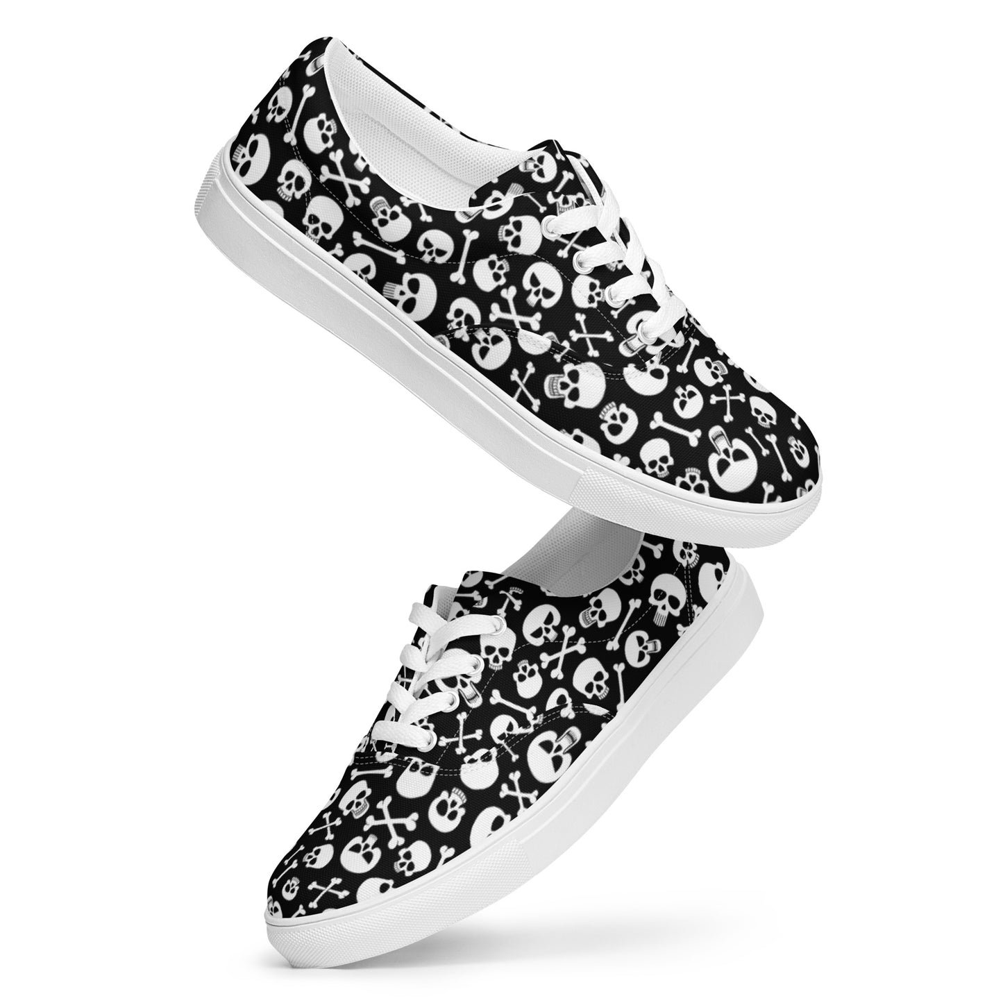 Skulls and Crossbones Men’s Lace-up Canvas Shoes