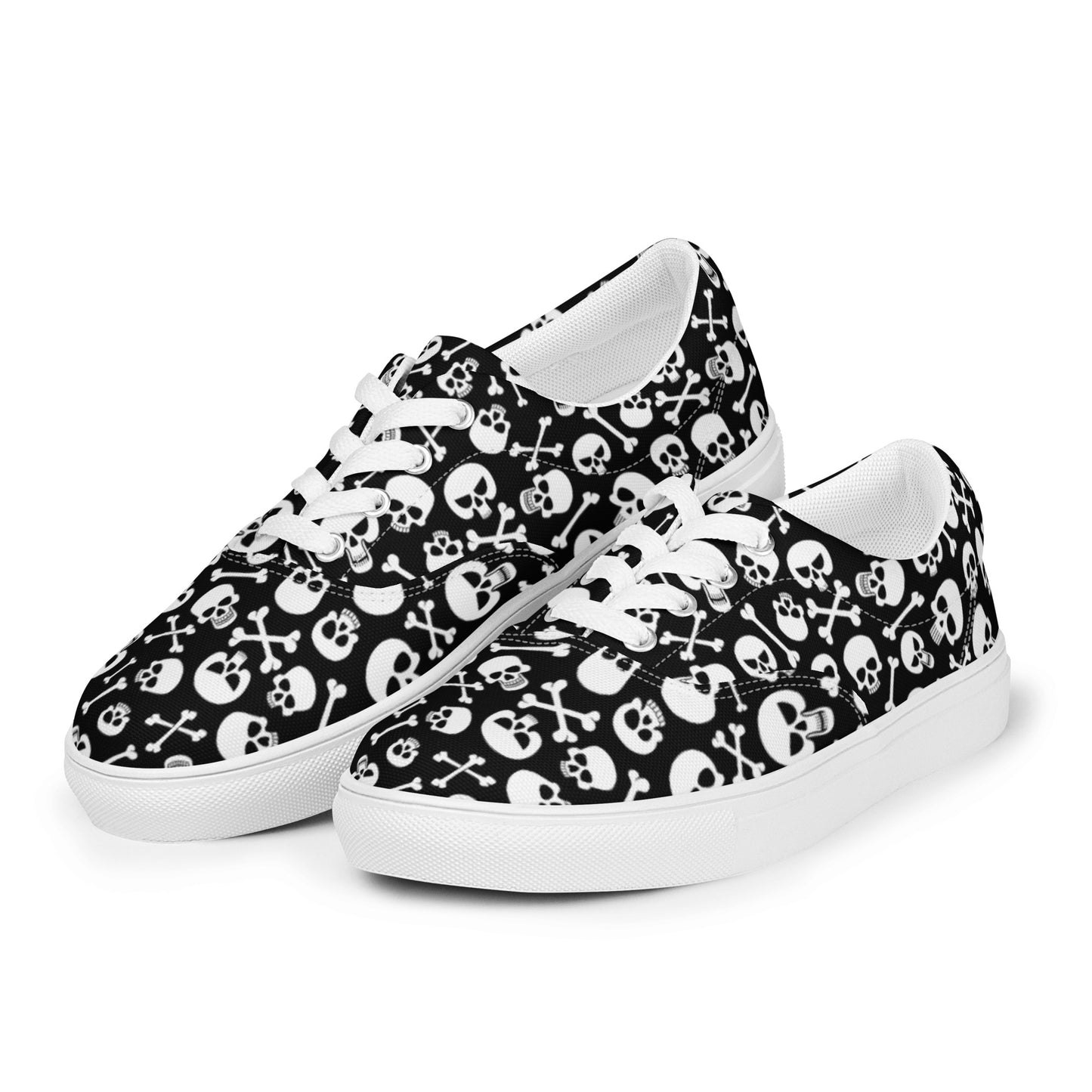 Skulls and Crossbones Men’s Lace-up Canvas Shoes