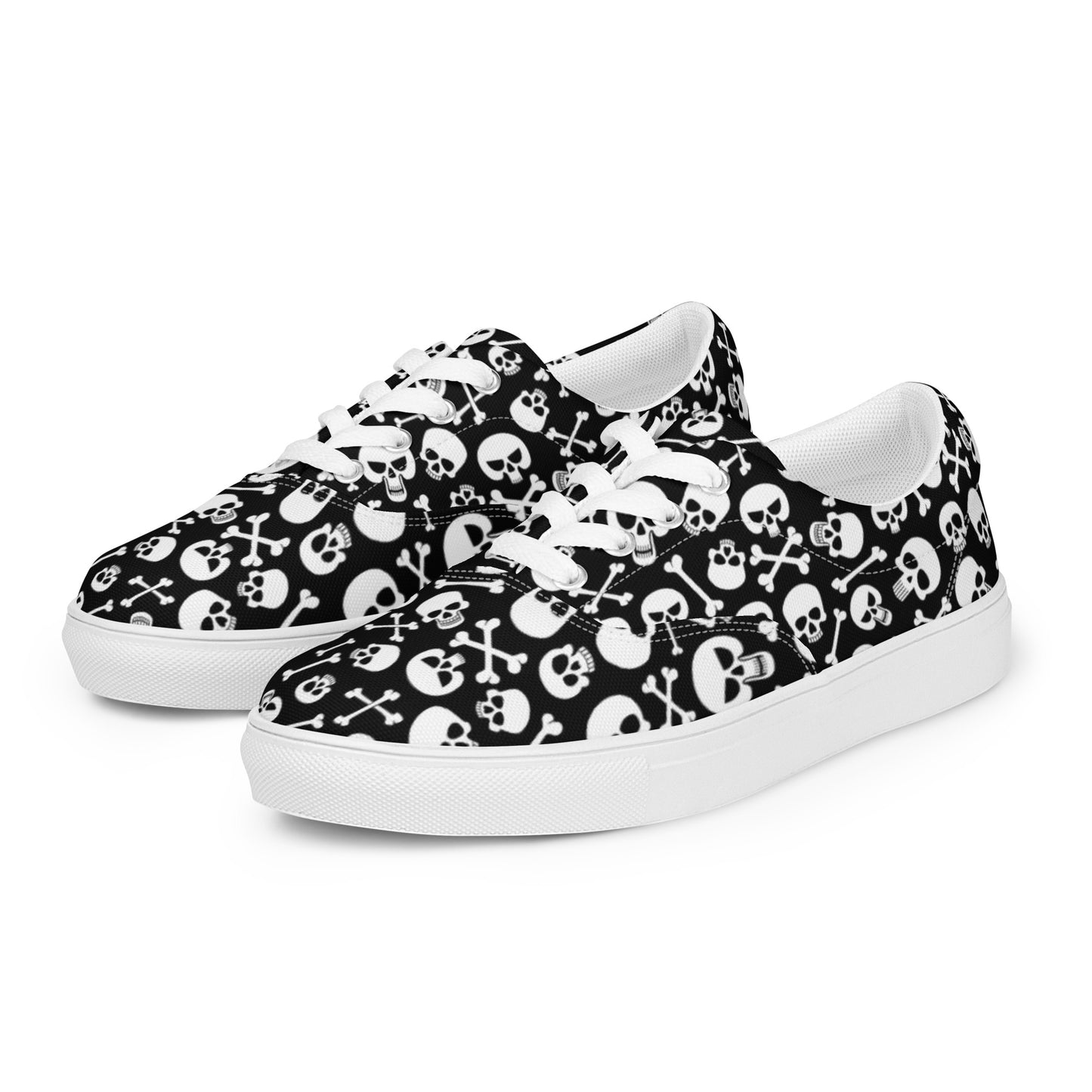 Skulls and Crossbones Men’s Lace-up Canvas Shoes