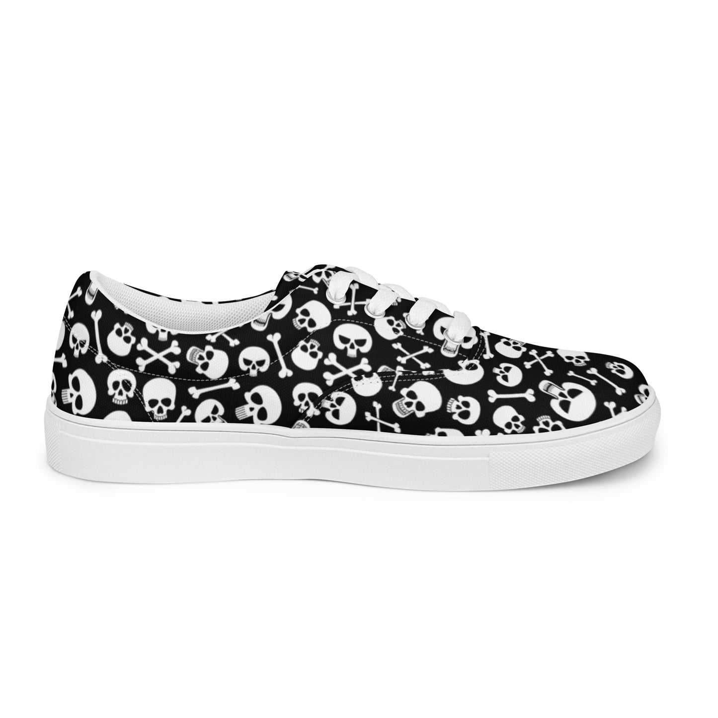 Skulls and Crossbones Men’s Lace-up Canvas Shoes