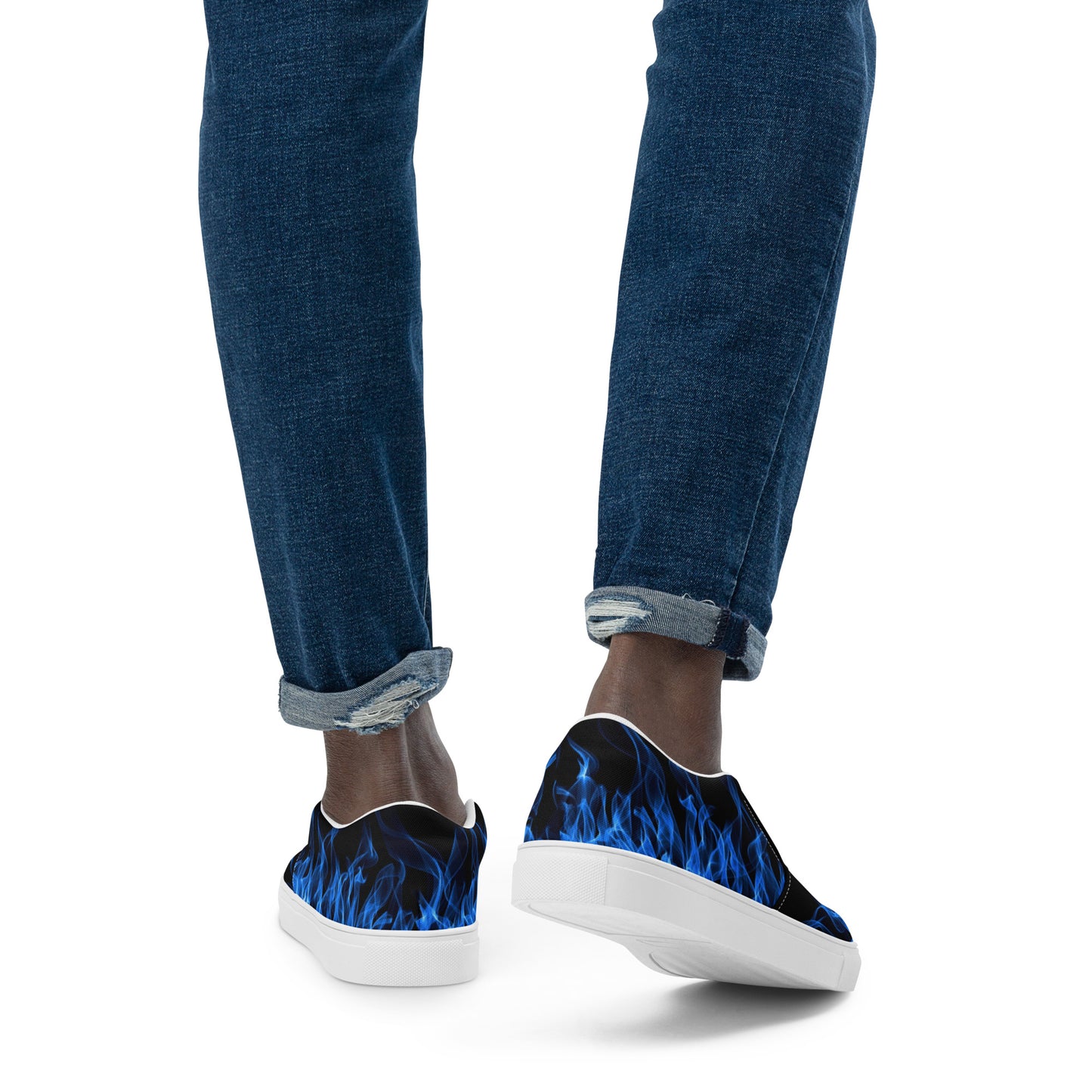 Blue Flame Men’s Slip-on Canvas Shoes