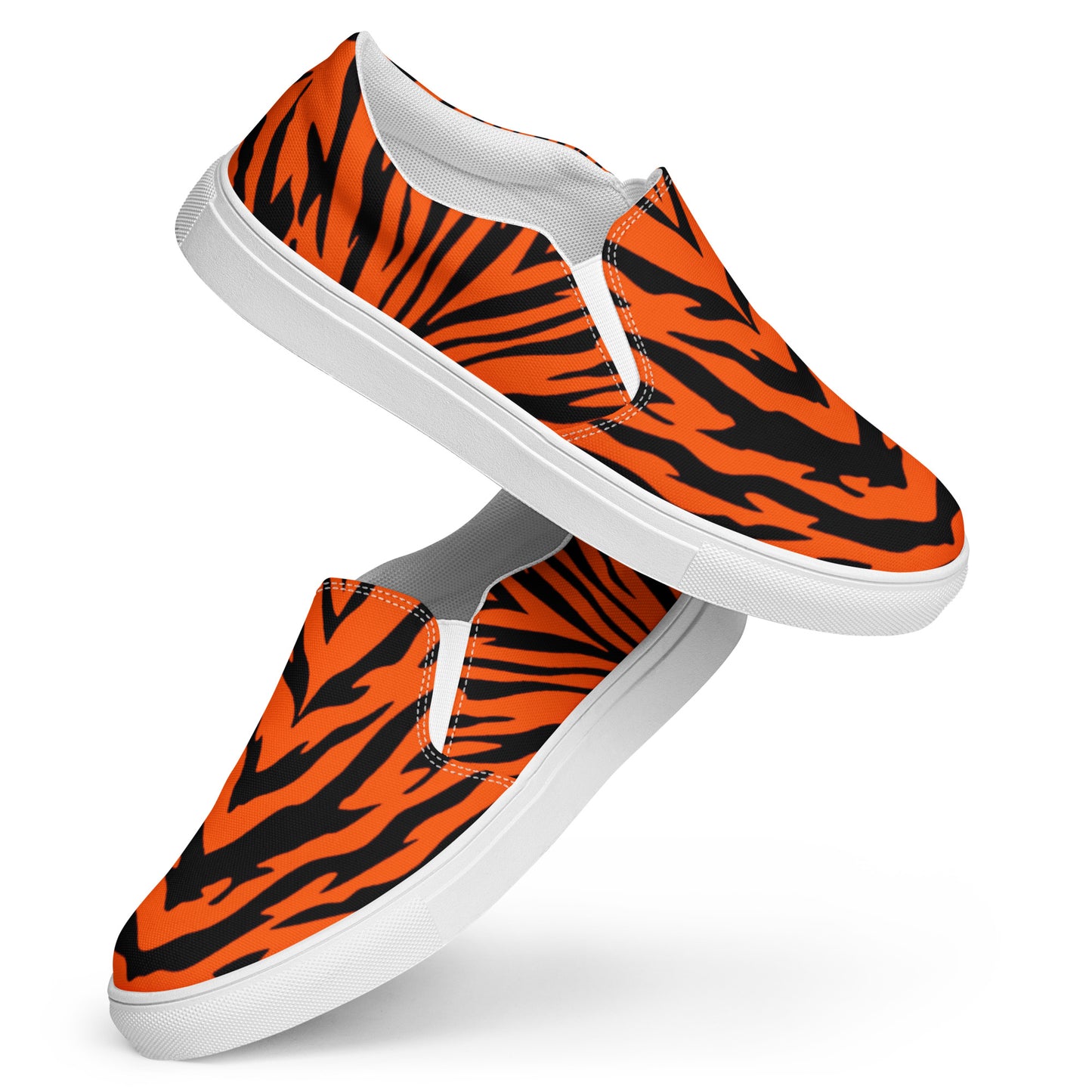 Bengal Tiger Stripe Men’s Slip-on Canvas Shoes