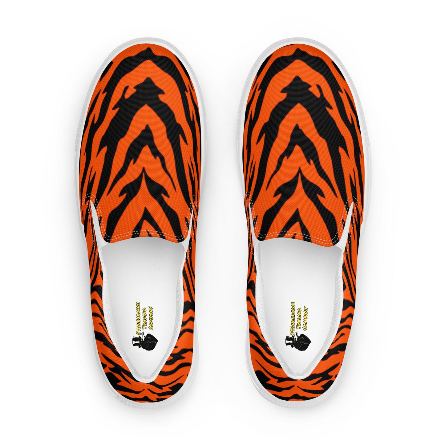 Bengal Tiger Stripe Men’s Slip-on Canvas Shoes