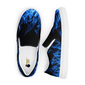 Blue Flame Men’s Slip-on Canvas Shoes