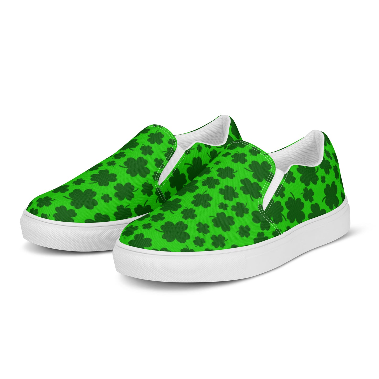 Lucky Clover Men’s Slip-on Canvas Shoes