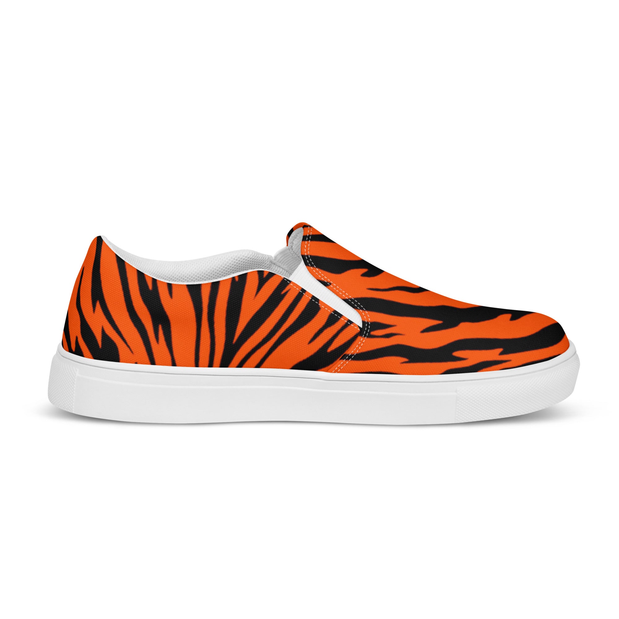 Bengal Tiger Stripe Men’s Slip-on Canvas Shoes