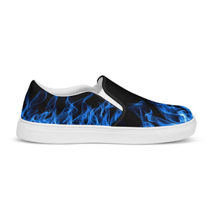 Blue Flame Men’s Slip-on Canvas Shoes